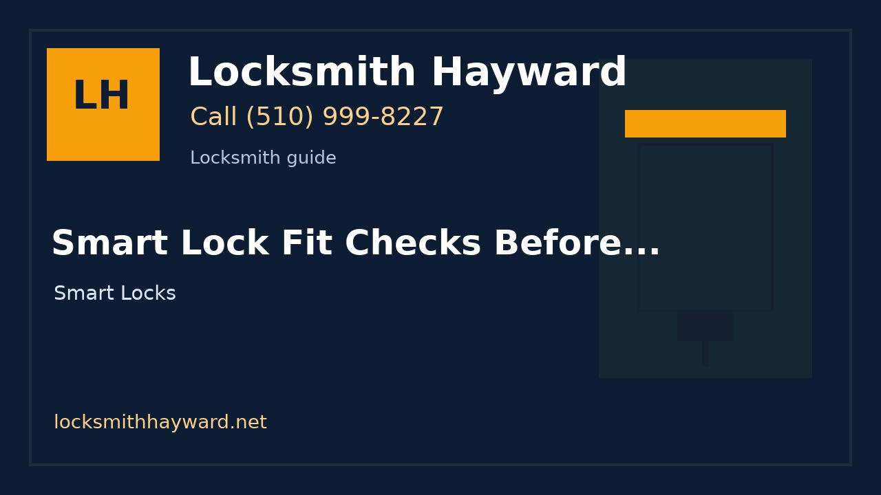 Smart Lock Fit Checks Before Installation | Locksmith Hayward image for Locksmith Hayward