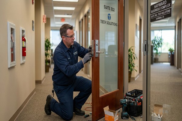 Commercial access control installation at Hayward office